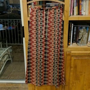 Bobeau Tribal Print Skirt